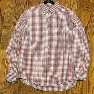 New w/o Tags Izod Plaid Lightweight Poplin Shirt Men’s Size Large